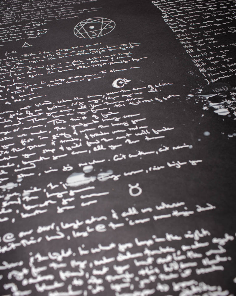 **SOLD OUT**"All the Things I Was" video handwritten sheet (41.5" x 63")