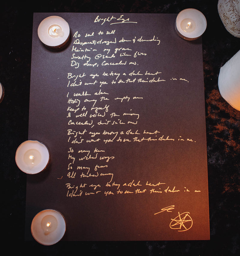 Handwritten Lyric Sheet (1692 LP)