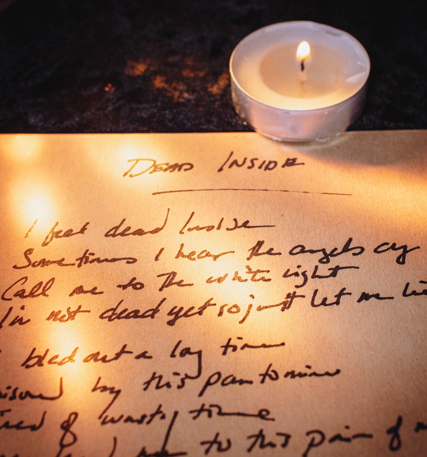 Handwritten Lyric Sheet (Skin & Sorrow LP)