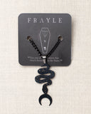 Frayle Black Snake & Moon Necklace
