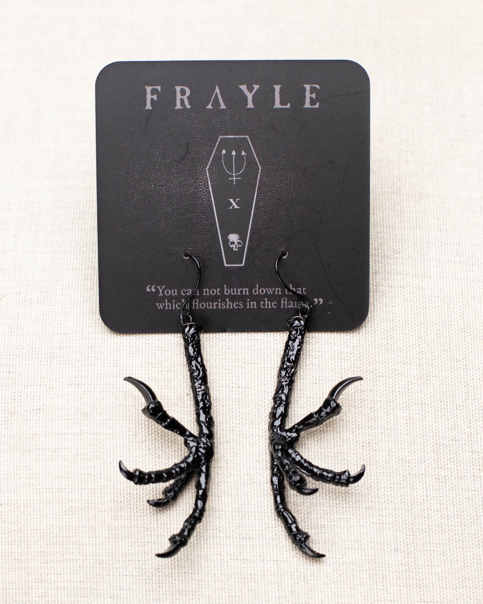Frayle Black Raven's Claw Earrings