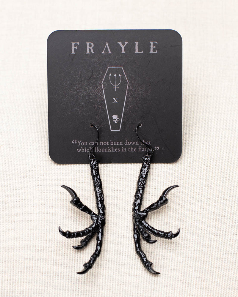 Frayle Black Raven's Claw Earrings