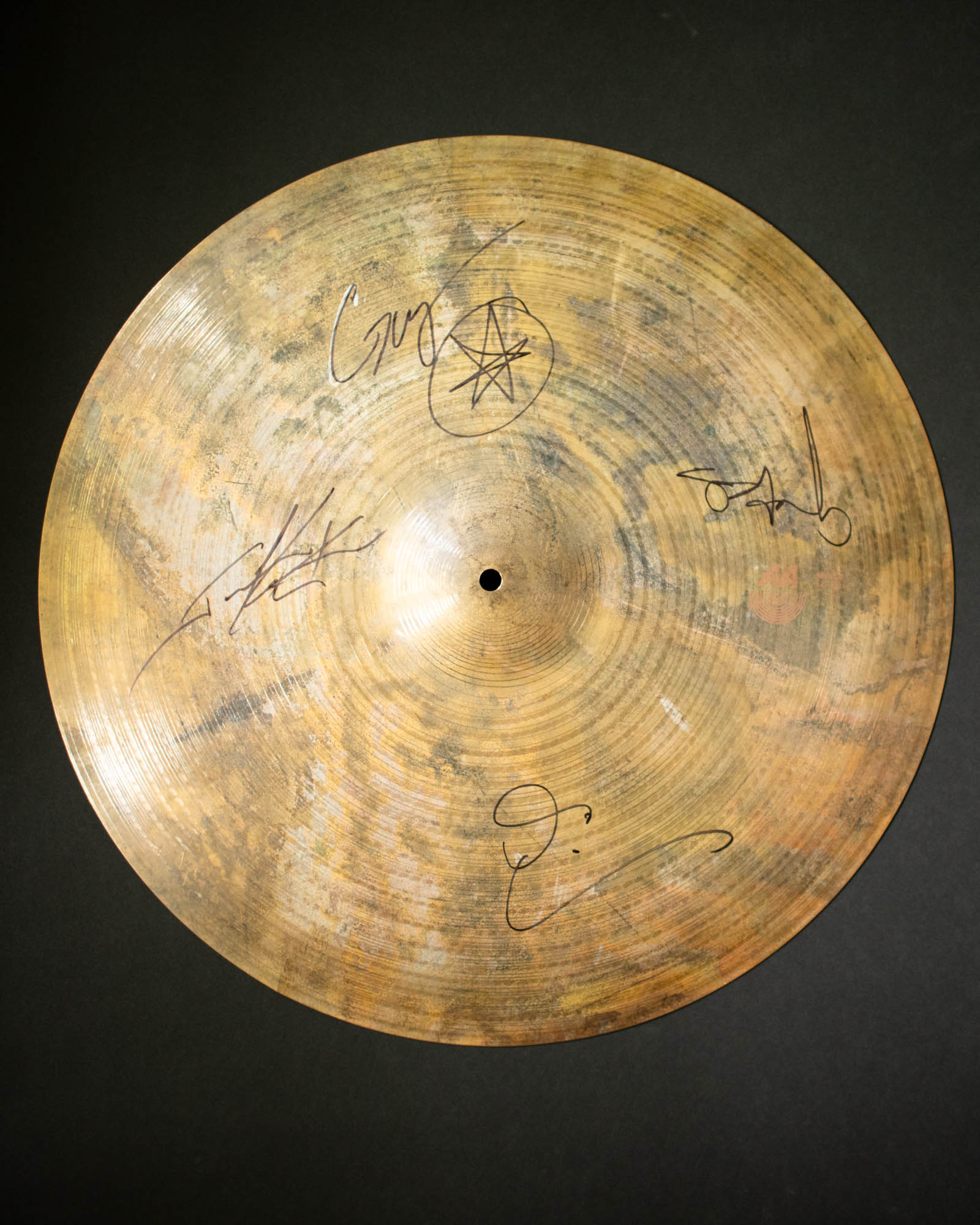 ** Sold Out** Signed Sabian 22" AA Apollo Ride Cymbal (cracked on tour)