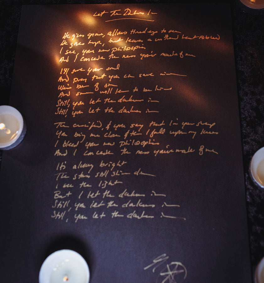 Handwritten Lyric Sheet (The White Witch EP)