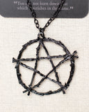 Frayle Black Pentacle Necklace