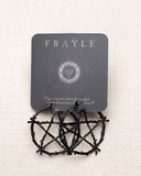 Frayle Black Pentacle Earrings
